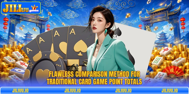 Flawless comparison method for traditional card game point totals